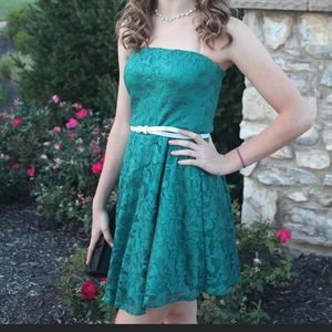 Love Reign Strapless Lace dress